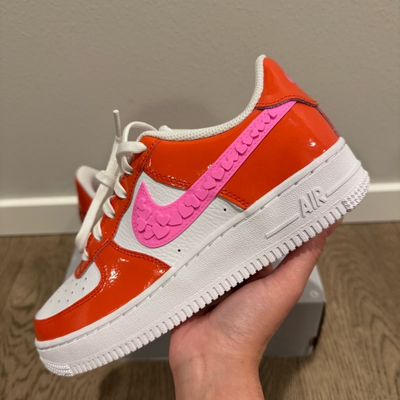 Nike Shoes - Nike Air Force 1 Hearts White Red Pink